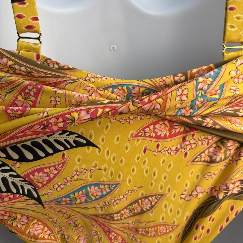 Agua Bendita Swimsuit Womens XL Ellis Lula Plunge Floral Tropical One Piece NWT - Picture 11 of 15